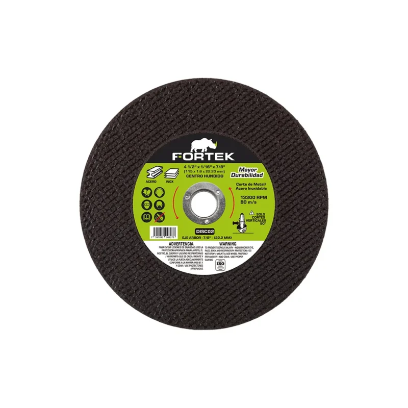 DISC02 - DISCOS DE CORTE - Centro Hundido T42 - 115mm (4 ½ pul)